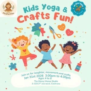 yoga, kids crafts